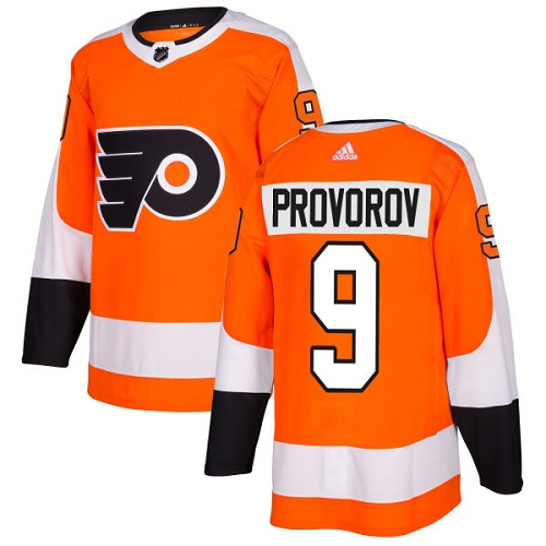 Adidas Men Philadelphia Flyers #9 Ivan Provorov Orange Home Authentic Stitched NHL Jersey